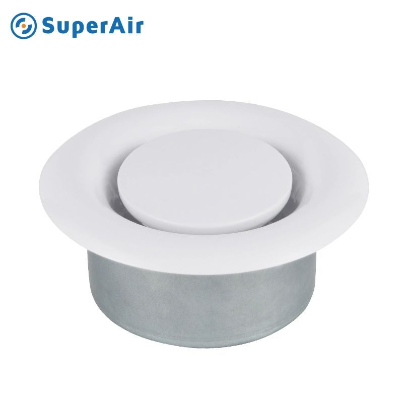 Wholesale Factory Price High Quality White Round Supply Metal Air Disc Valve for Ventilation Duct Circular Air Vent