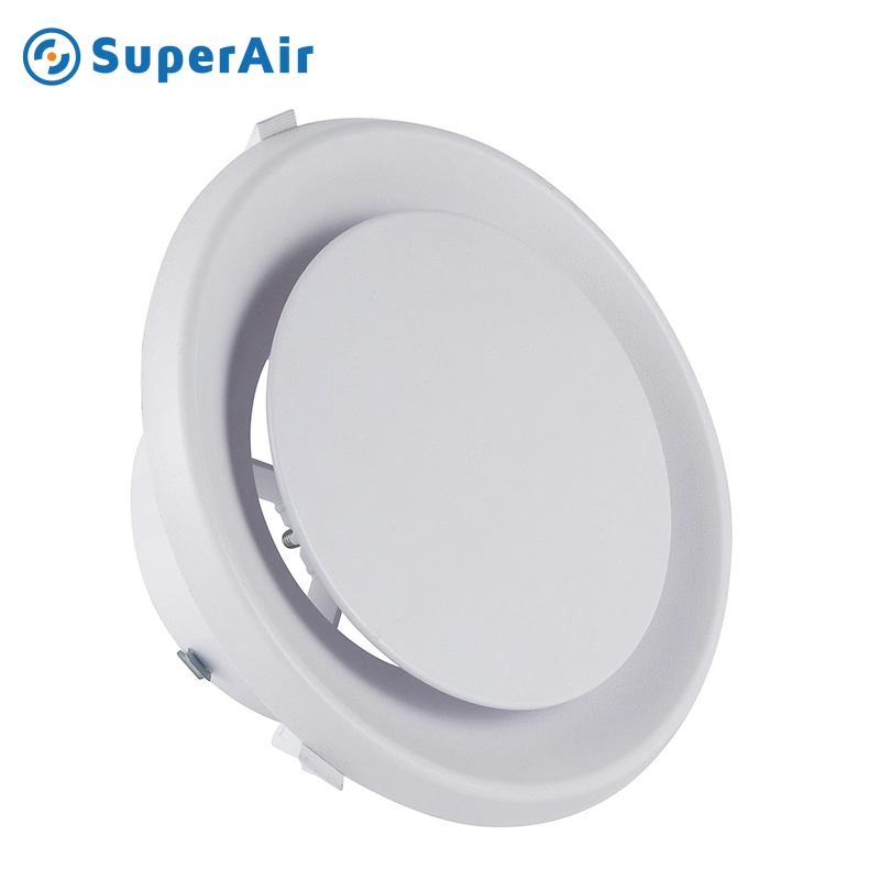 Wholesale Factory Price High Quality White Round Supply Metal Air Disc Valve for Ventilation Duct Circular Air Vent