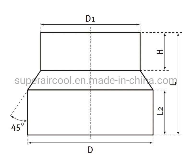 HVAC System Spiral Duct Fittings Reducer