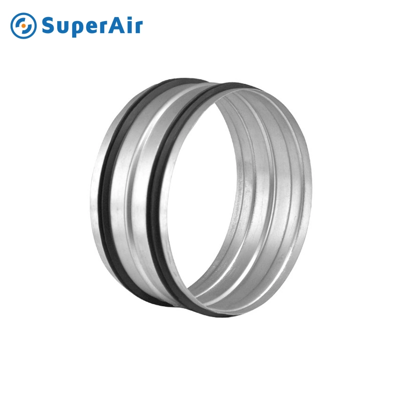 HVAC Duct spiral Fitting Duct Clamp Together Vibration Backdraft Damper with/Without Rubber