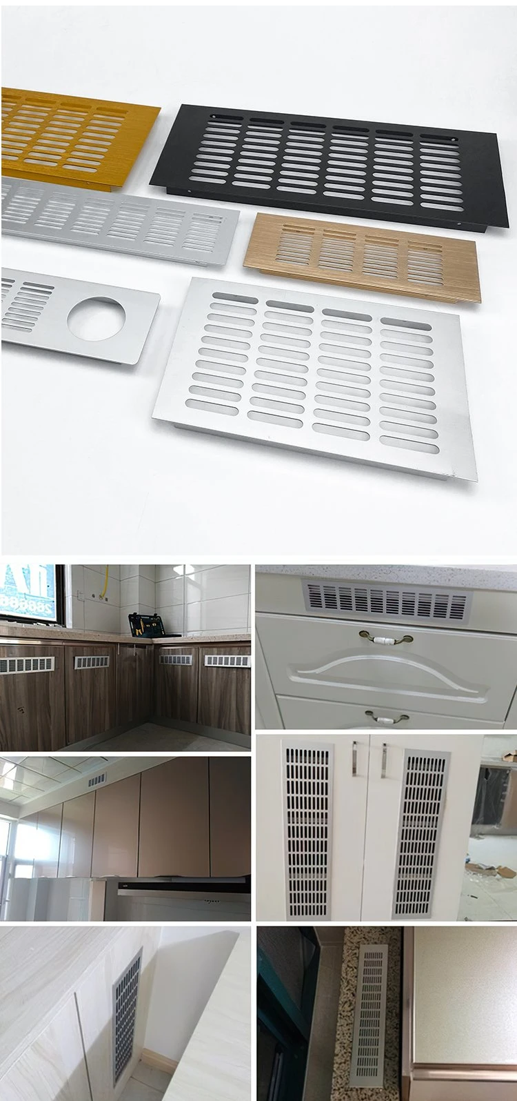 Cabinet Door Aluminium Alloy Air Grille Vent Covers Natural Ventilation Grilles