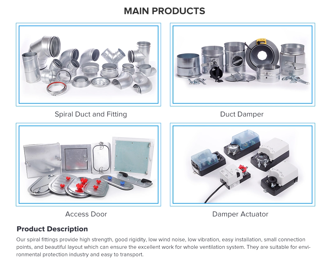 Wholesale Factory Ventilation Round Air Flow Volume Regulating Damper Rdax Controller Damper for Air Conditioning Duct