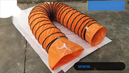 300mm Soft PVC Spiral Flexible Duct with Rope for Connection